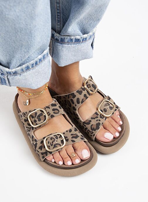 Manijero Vizon Kadın Deri Terlik MNJ.130.01 - Görsel 4