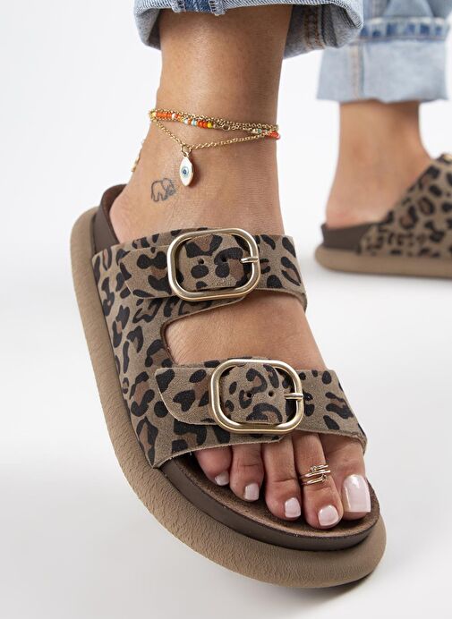 Manijero Vizon Kadın Deri Terlik MNJ.130.01 - Görsel 2