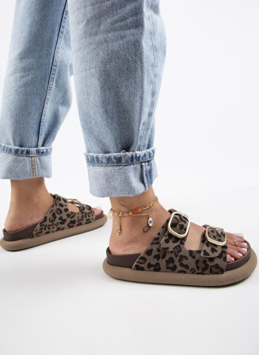 Manijero Vizon Kadın Deri Terlik MNJ.130.01 - Görsel 7