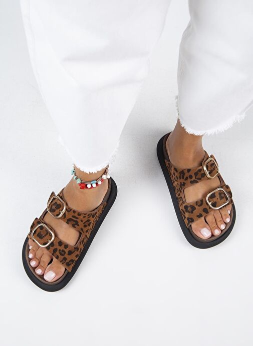 Manijero Taba Kadın Deri Terlik MNJ.130.02 - Görsel 8