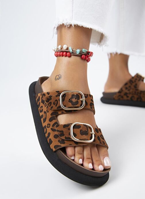 Manijero Taba Kadın Deri Terlik MNJ.130.02 - Görsel 6