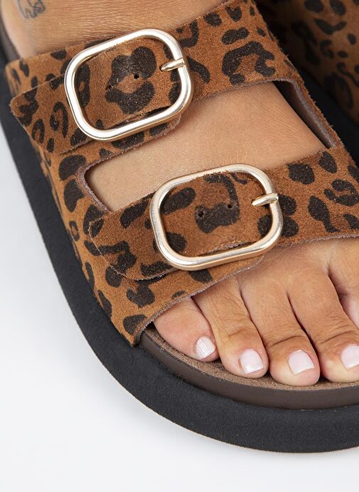 Manijero Taba Kadın Deri Terlik MNJ.130.02 - Görsel 4