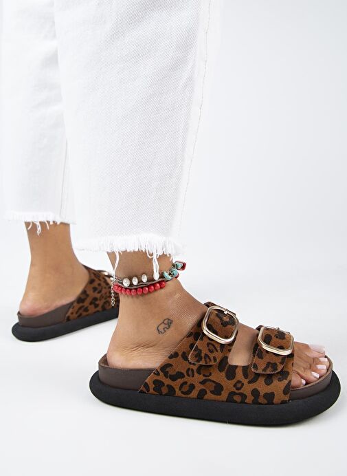 Manijero Taba Kadın Deri Terlik MNJ.130.02 - Görsel 7