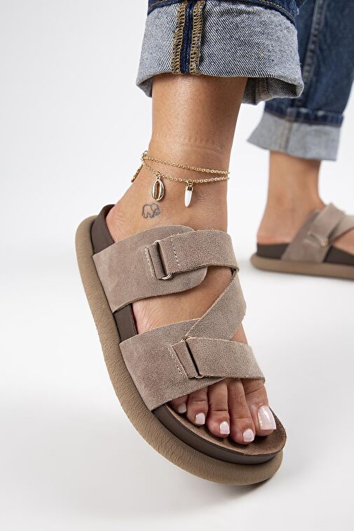 Manijero Vizon Kadın Süet Terlik MNJ.131.02 - Görsel 2