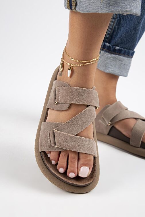 Manijero Vizon Kadın Süet Terlik MNJ.131.02 - Görsel 6