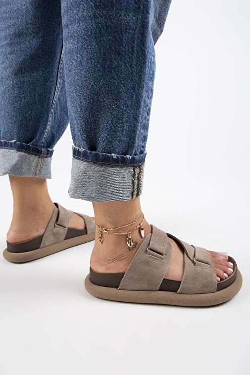 Manijero Vizon Kadın Süet Terlik MNJ.131.02 - Görsel 7