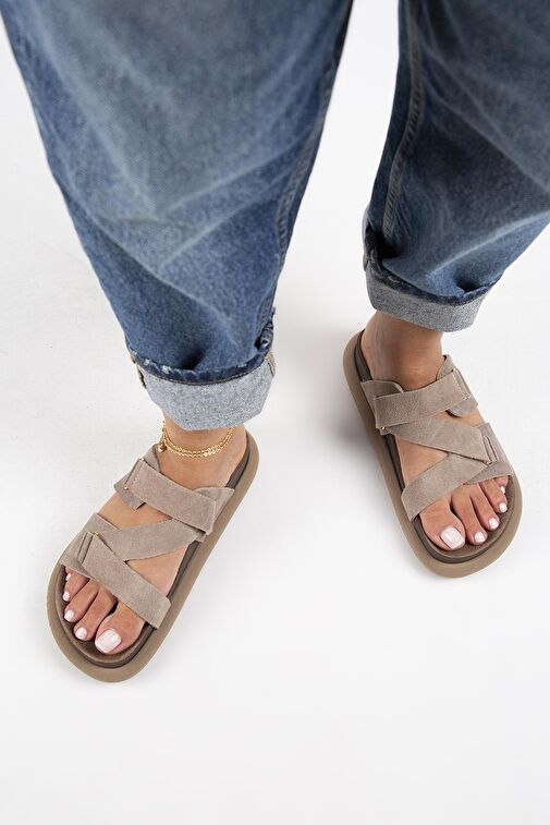 Manijero Vizon Kadın Süet Terlik MNJ.131.02 - Görsel 8