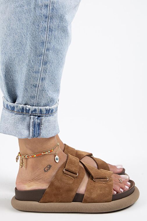 Manijero Taba Kadın Süet Terlik MNJ.131.03 - Görsel 3