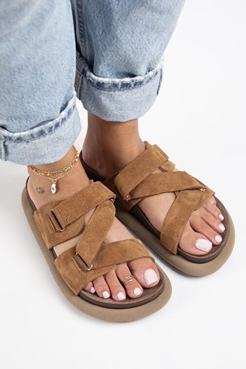 Manijero Taba Kadın Süet Terlik MNJ.131.03 - Görsel 4