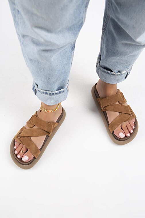 Manijero Taba Kadın Süet Terlik MNJ.131.03 - Görsel 8