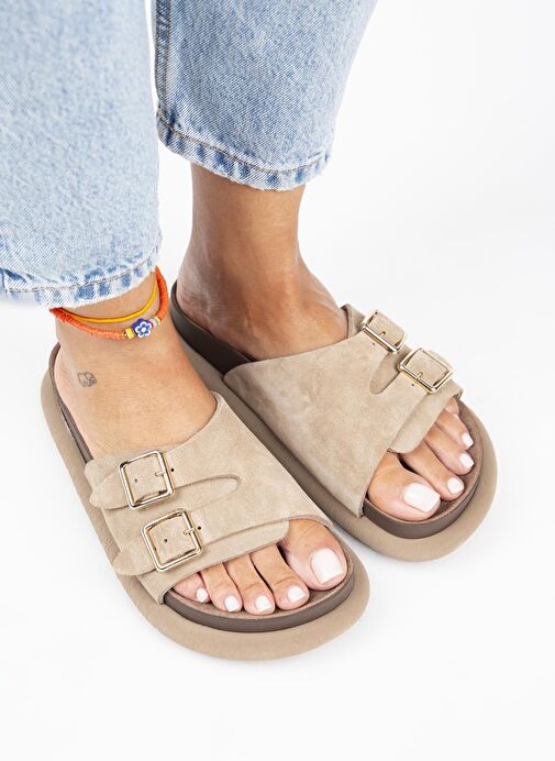 Manijero Vizon Kadın Süet Terlik MNJ.132.02 - Görsel 4