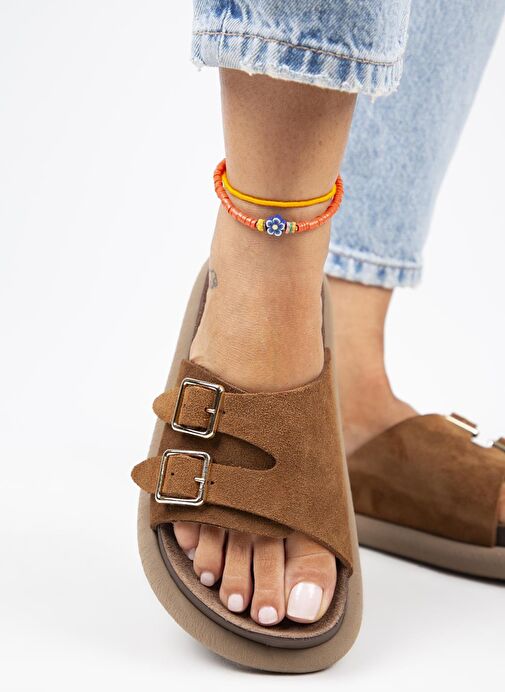 Manijero Taba Kadın Süet Terlik MNJ.132.03 - Görsel 6