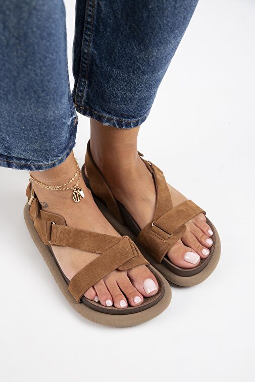 Manijero Taba Kadın Deri Sandalet MNJ.133.03 - Görsel 3