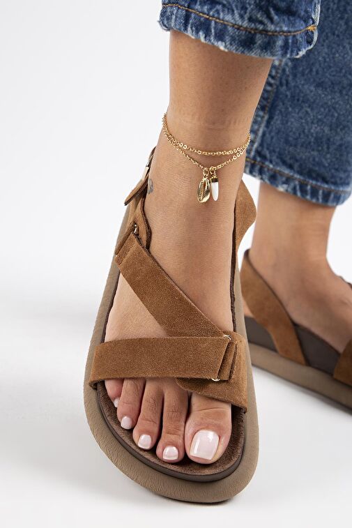 Manijero Taba Kadın Deri Sandalet MNJ.133.03 - Görsel 5