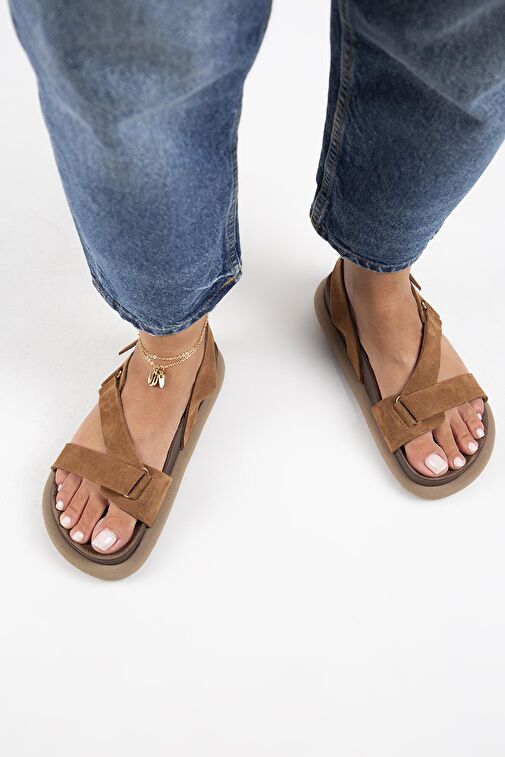 Manijero Taba Kadın Deri Sandalet MNJ.133.03 - Görsel 9