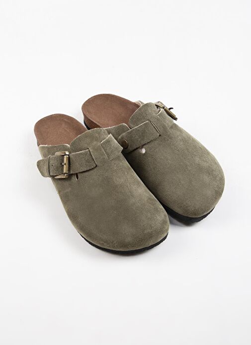 Krahe Haki Kadın Süet Terlik MNJ.135.02 - Görsel 4