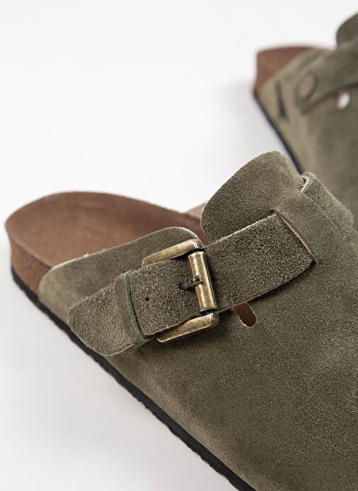 Krahe Haki Kadın Süet Terlik MNJ.135.02 - Görsel 6