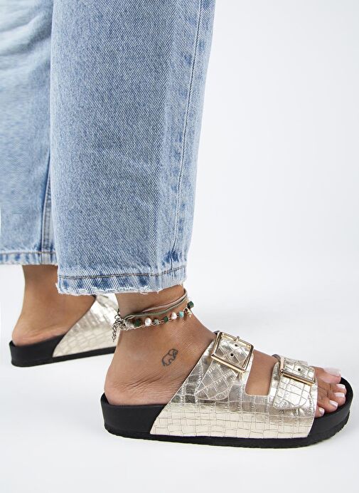 Manijero Gold Kadın Deri Terlik MNJ.141.02 - Görsel 7