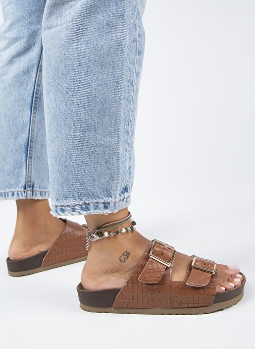 Manijero Taba Kadın Deri Terlik MNJ.141.03 - Görsel 7