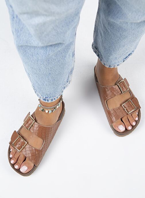 Manijero Taba Kadın Deri Terlik MNJ.141.03 - Görsel 8