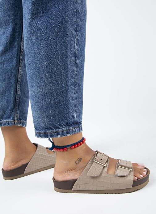 Manijero Vizon Kadın Deri Terlik MNJ.141.04 - Görsel 7