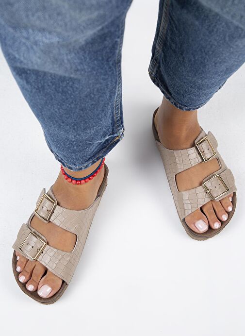 Manijero Vizon Kadın Deri Terlik MNJ.141.04 - Görsel 8