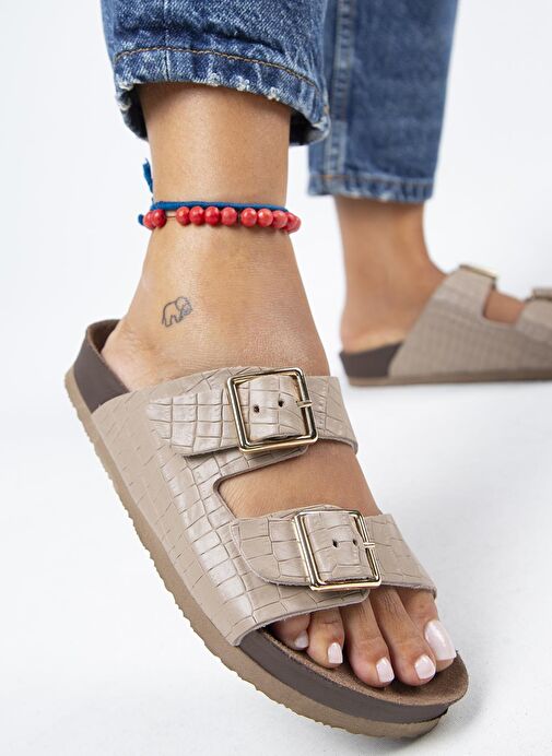 Manijero Vizon Kadın Deri Terlik MNJ.141.04 - Görsel 6