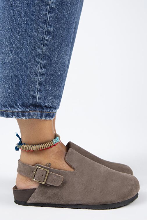 Manijero Vizon Kadın Süet Sandalet MNJ.142.01 - Görsel 2