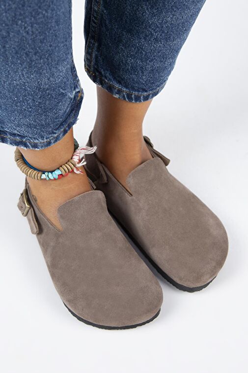 Manijero Vizon Kadın Süet Sandalet MNJ.142.01 - Görsel 3