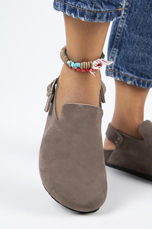Manijero Vizon Kadın Süet Sandalet MNJ.142.01 - Görsel 4