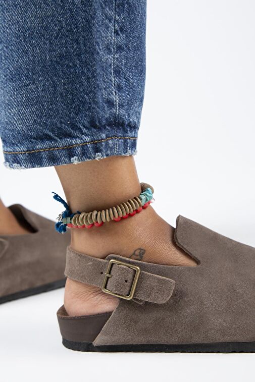 Manijero Vizon Kadın Süet Sandalet MNJ.142.01 - Görsel 7