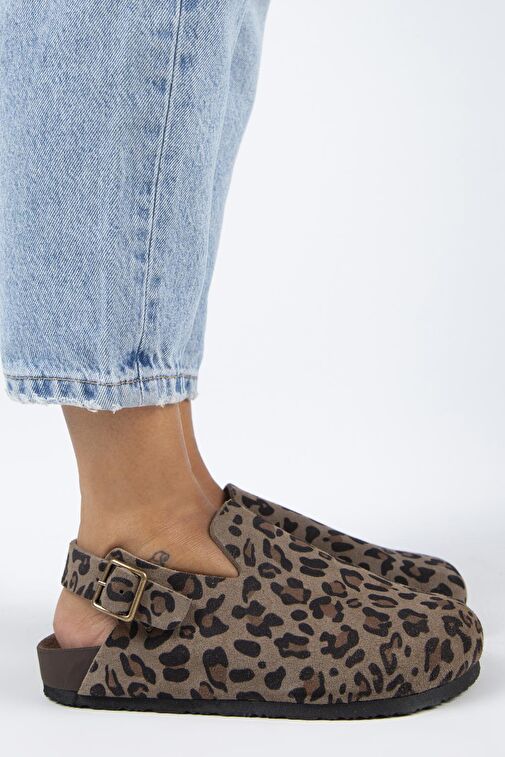 Manijero Kahverengi-Siyah Kadın Deri Sandalet MNJ.143.01 - Görsel 2