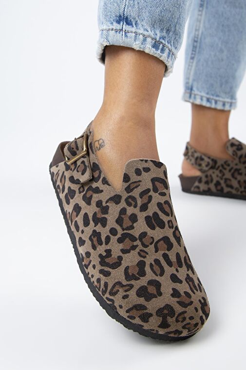 Manijero Kahverengi-Siyah Kadın Deri Sandalet MNJ.143.01 - Görsel 5