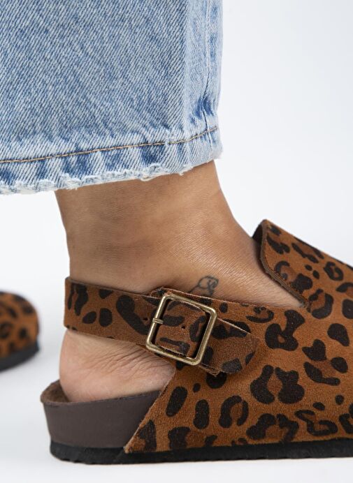 Manijero Taba Kadın Süet Sandalet MNJ.143.02 - Görsel 7