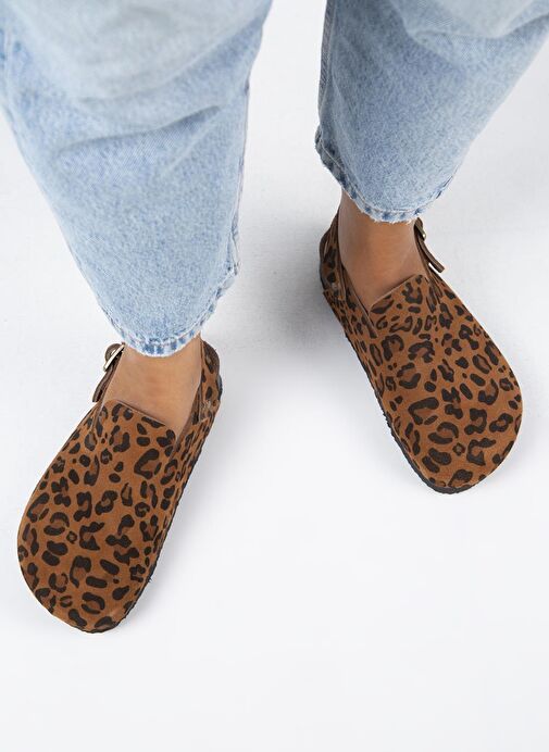 Manijero Taba Kadın Süet Sandalet MNJ.143.02 - Görsel 8