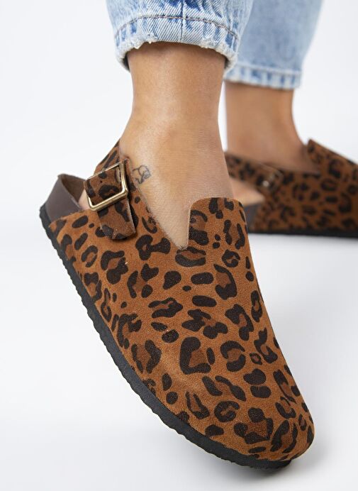 Manijero Taba Kadın Süet Sandalet MNJ.143.02 - Görsel 5