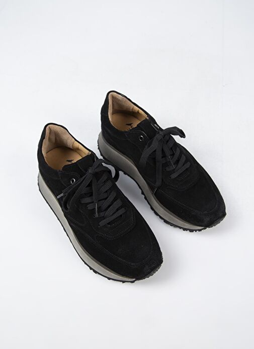 Krahe Siyah Erkek Süet Sneaker MNJ.144.01 - Görsel 4