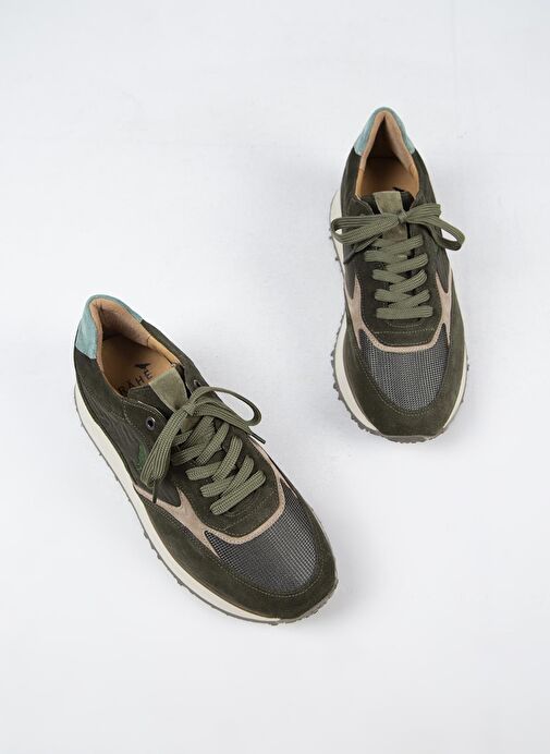 Krahe Haki-Bej Erkek Sneaker MNJ.144.04 - Görsel 6