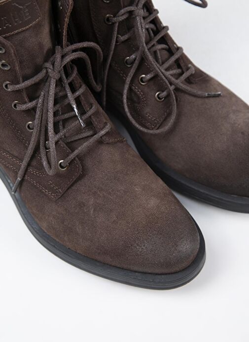 Krahe Zeno Erkek Hakiki Deri Bağcıklı Fermuarlı Kahve Bot - Görsel 5