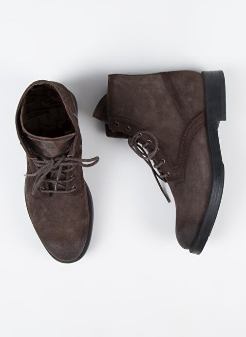 Krahe Zeno Erkek Hakiki Deri Bağcıklı Fermuarlı Kahve Bot - Görsel 2