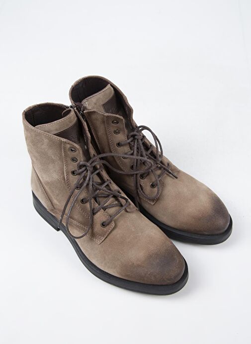 Krahe Zeno Erkek Hakiki Deri Bağcıklı Fermuarlı Vizon Bot - Görsel 6