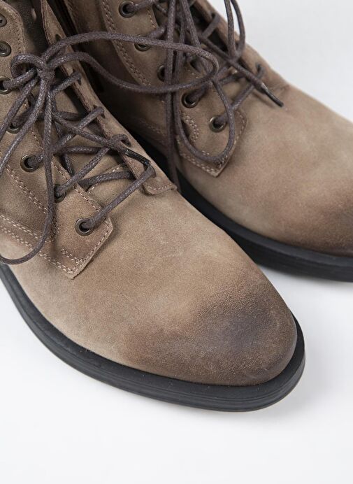 Krahe Zeno Erkek Hakiki Deri Bağcıklı Fermuarlı Vizon Bot - Görsel 9