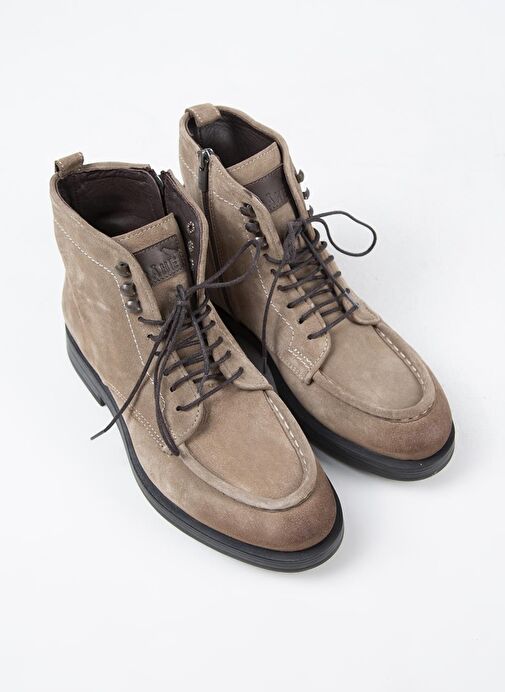 Krahe Dante Erkek Hakiki Deri Bağcıklı Fermuarlı Vizon Bot - Görsel 4