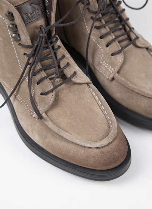 Krahe Dante Erkek Hakiki Deri Bağcıklı Fermuarlı Vizon Bot - Görsel 5