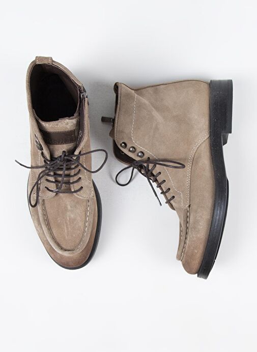 Krahe Dante Erkek Hakiki Deri Bağcıklı Fermuarlı Vizon Bot - Görsel 2