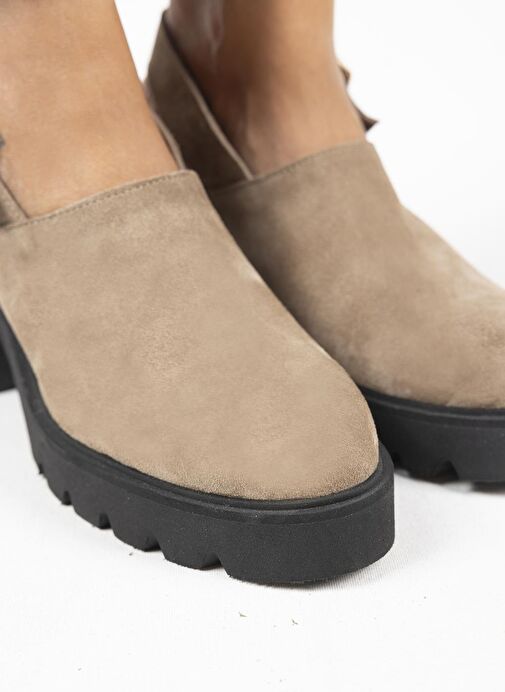 Manijero Carleen Kadın Hakiki Deri Sabo Kemerli Vizon Sandalet - Görsel 8