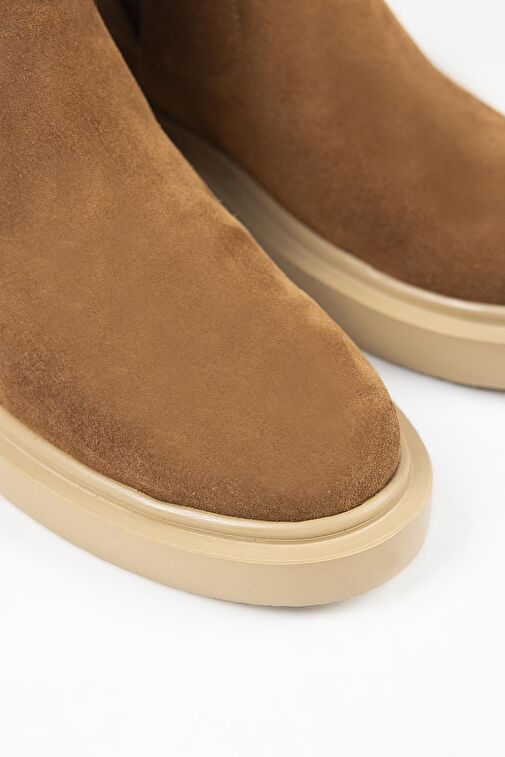 Manijero Annabel Kadın Deri Hakiki Deri Lastikli Taba Bot - Görsel 5