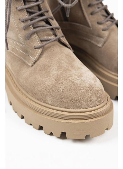 Manijero Diane Kadın Hakiki Deri Bağcıklı Vizon Bot - Görsel 7