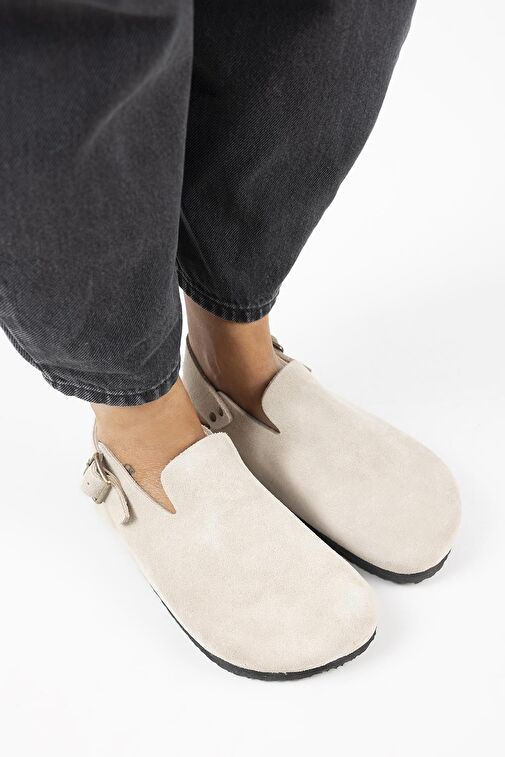 Manijero Bej Kadın Süet Sandalet MNJ.142.04 - Görsel 3