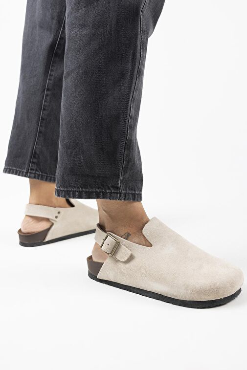 Manijero Bej Kadın Süet Sandalet MNJ.142.04 - Görsel 7